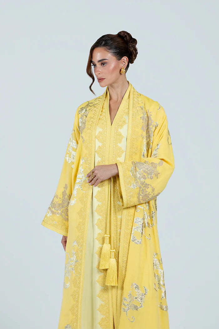 RMDCB2514 YELLOW THE GILDED BLOOM KAFTAN - LIMITED EDITION