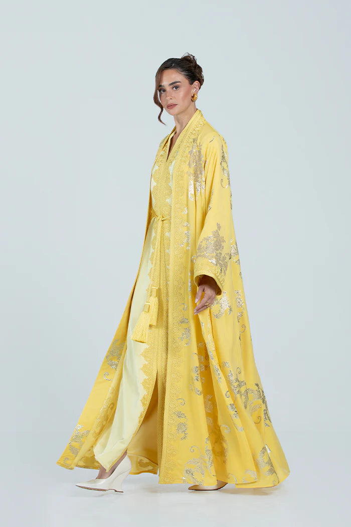 RMDCB2514 YELLOW THE GILDED BLOOM KAFTAN - LIMITED EDITION