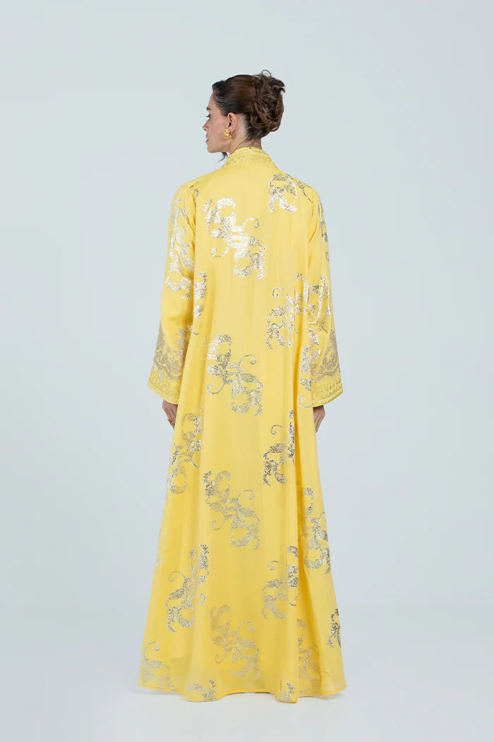 RMDCB2514 YELLOW THE GILDED BLOOM KAFTAN - LIMITED EDITION