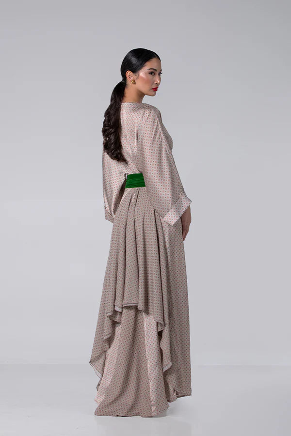 MOONLIGHT PATTERN SILK DRESS - MFW2601