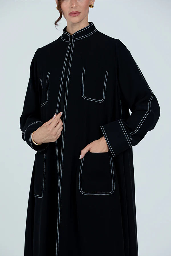 DC2513 THE BLACK BALANCE ABAYA