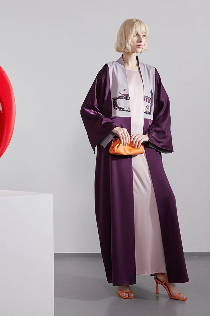 ESSENCE OF ART CALLIGRAPHY INSPIRED ABAYA – A2201-M-MDS
