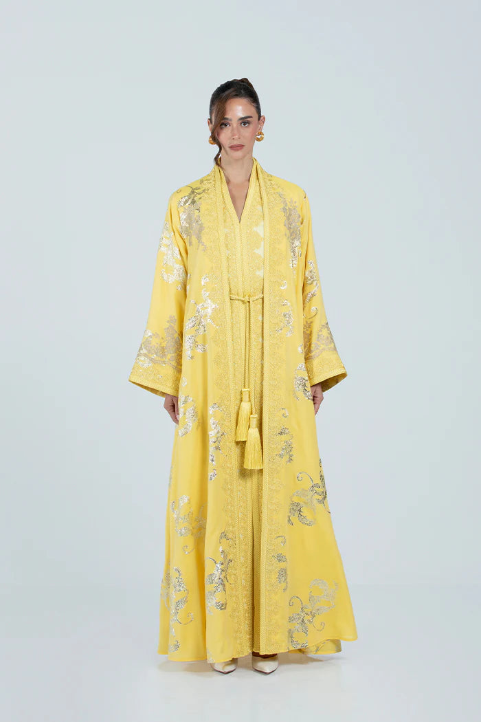 RMDCB2514 YELLOW THE GILDED BLOOM KAFTAN - LIMITED EDITION