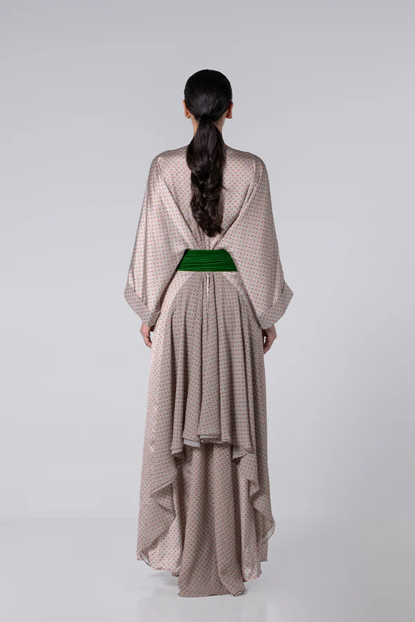 MOONLIGHT PATTERN SILK DRESS - MFW2601