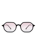 SUNGLASSES OCTAGONAL - SHINY BLACK
