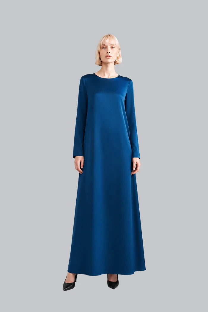 LONG-SLEEVE SILK MAXI DRESS INS2602LS