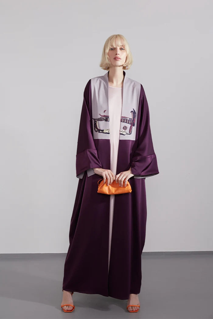 ESSENCE OF ART CALLIGRAPHY INSPIRED ABAYA – A2201-M-MDS