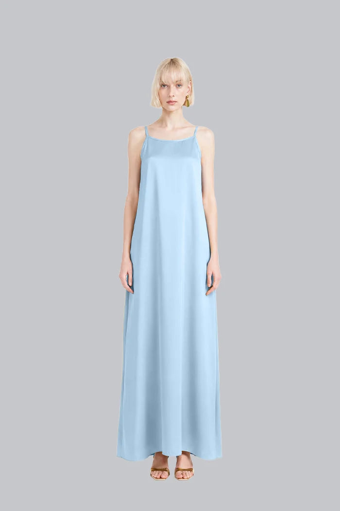 SPAGHETTI STRAP SILK MAXI DRESS INS2601SS