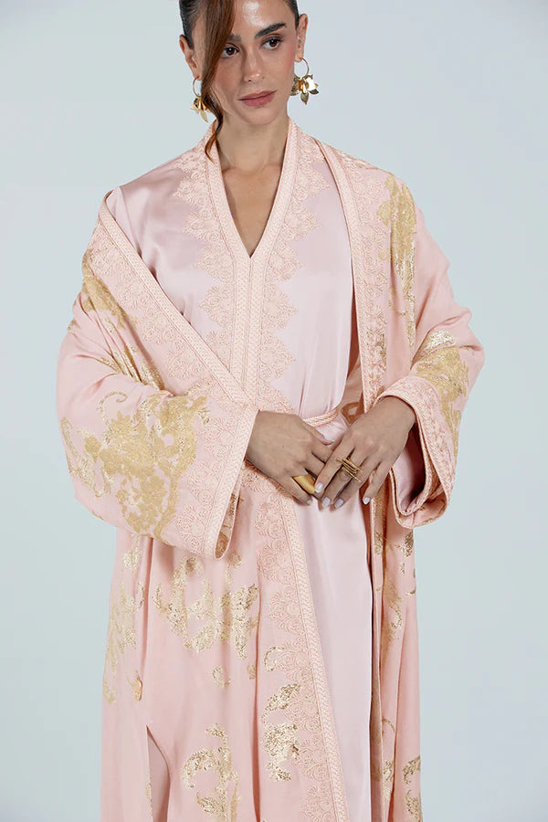 RMDCB2514-PEACH THE GILDED BLOOM KAFTAN - LIMITED EDITION