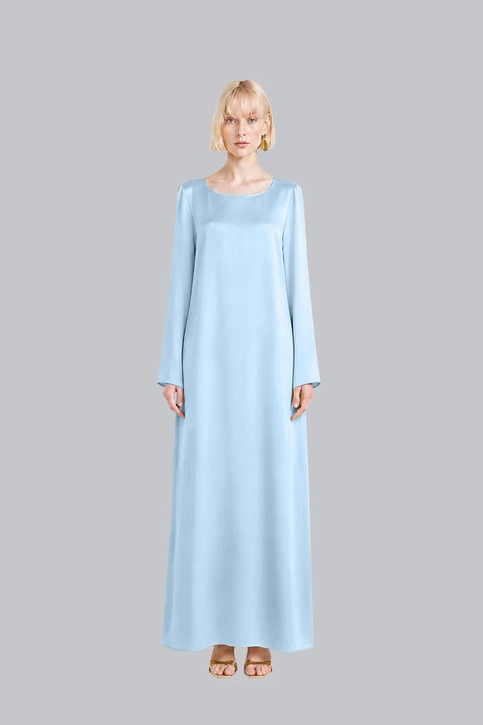 LONG-SLEEVE SILK MAXI DRESS INS2602LS