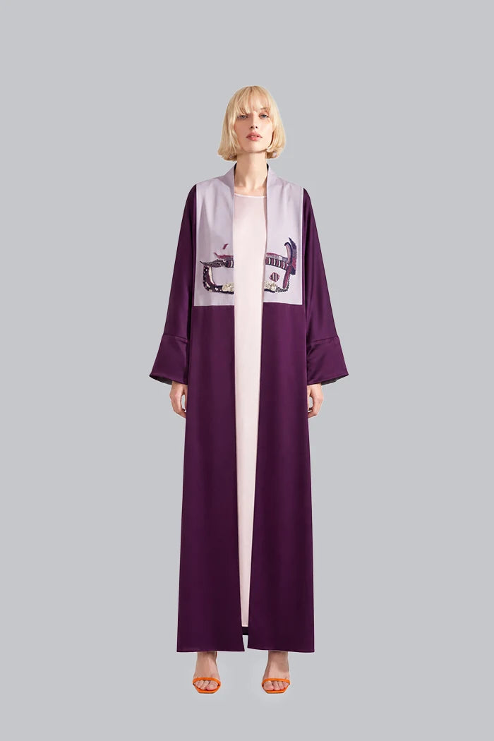 ESSENCE OF ART CALLIGRAPHY INSPIRED ABAYA – A2201-M-MDS