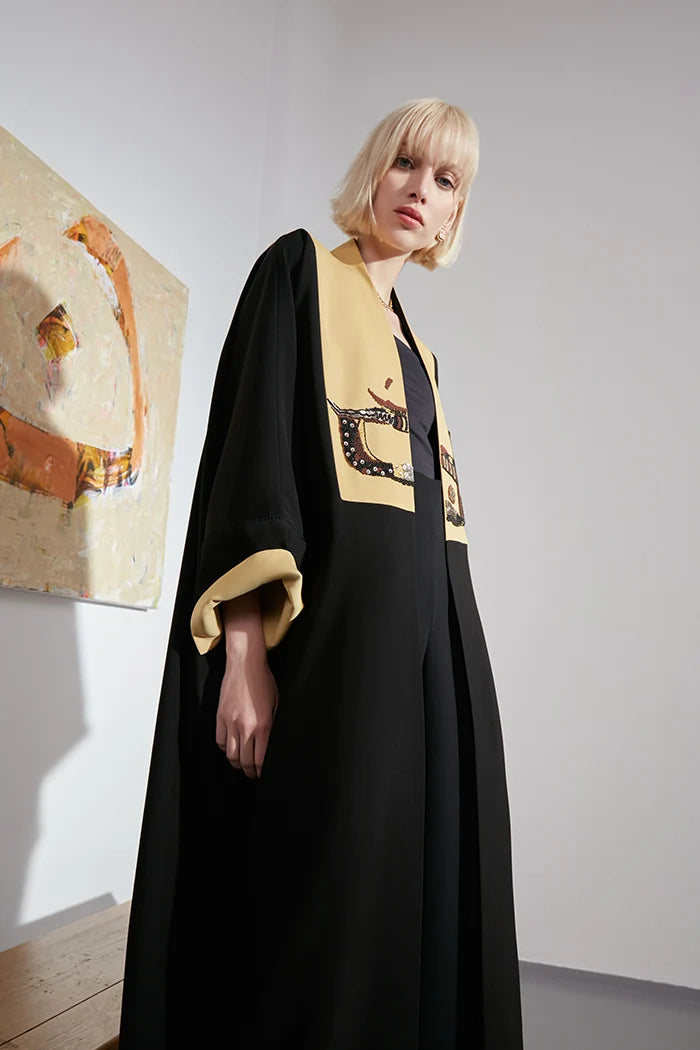 ESSENCE OF ART CALLIGRAPHY-INSPIRED ABAYA – A2201-B-MDS