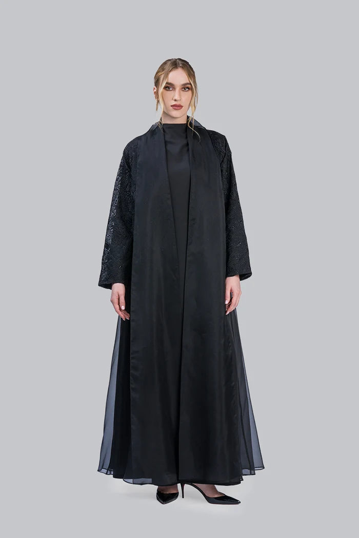 RMD2403 REGAL REFLECTION BLACK ABAYA