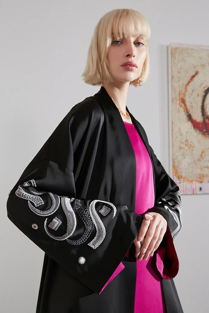 NOON ART CALLIGRAPHY INSPIRED KIMONO – A2203-B-MDS