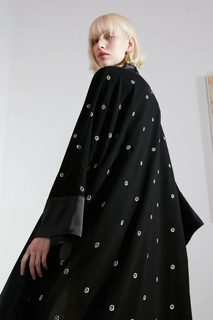 FULLY EMBROIDERED NOON ABAYA – A2209-MDS