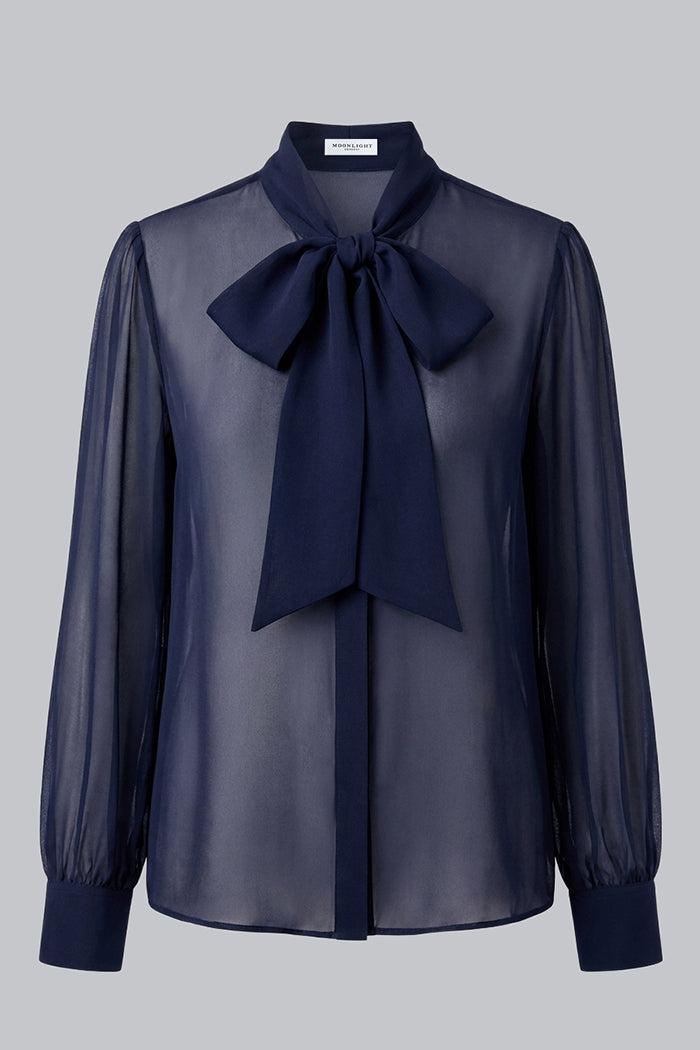 BOW CHIFFON SHIRT SM2646TP