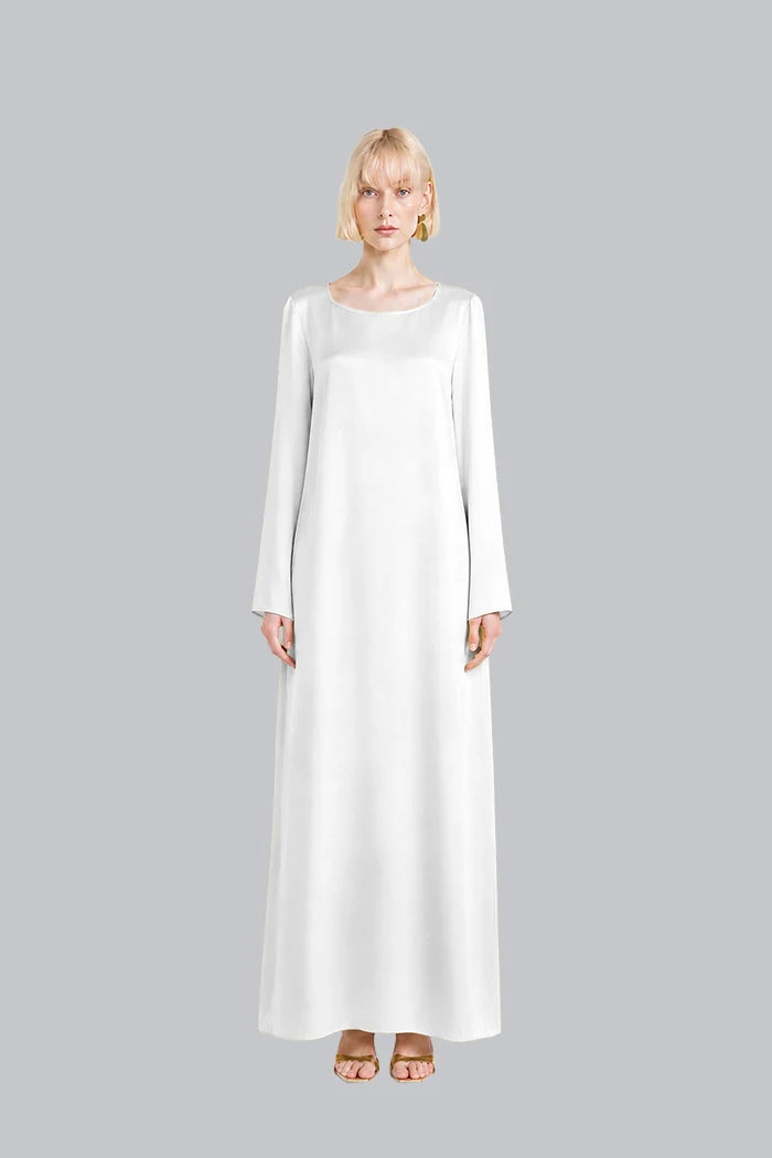 LONG-SLEEVE SILK MAXI DRESS INS2602LS