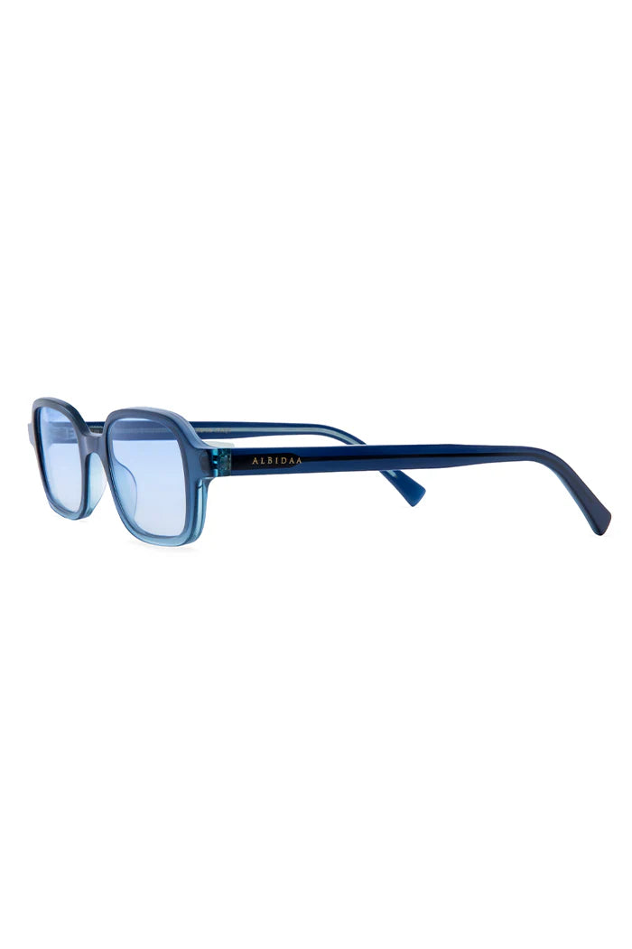 SUNGLASSES RECTANGULAR II - DARK BLUE WITH LIGHT BLUE