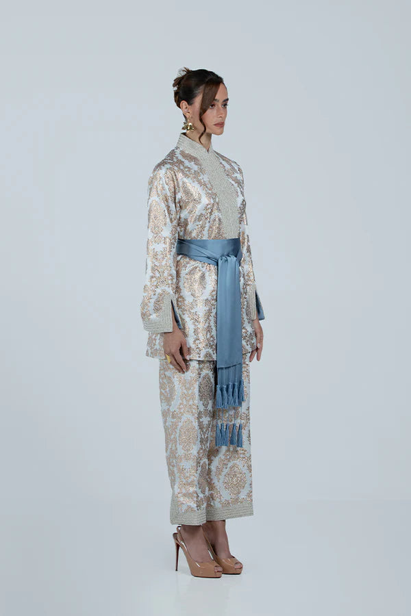 RMDTT2501-BLUE GLORY OF SERENITY TOP & TROUSER SET - LIMITED EDITION