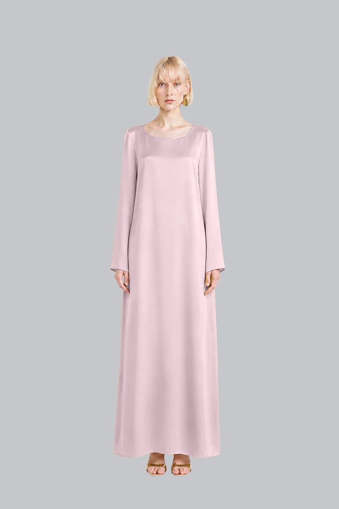 LONG-SLEEVE SILK MAXI DRESS INS2602LS