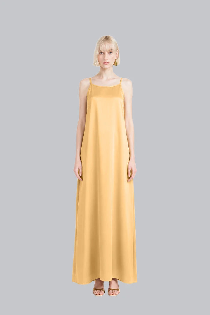 SPAGHETTI STRAP SILK MAXI DRESS INS2601SS