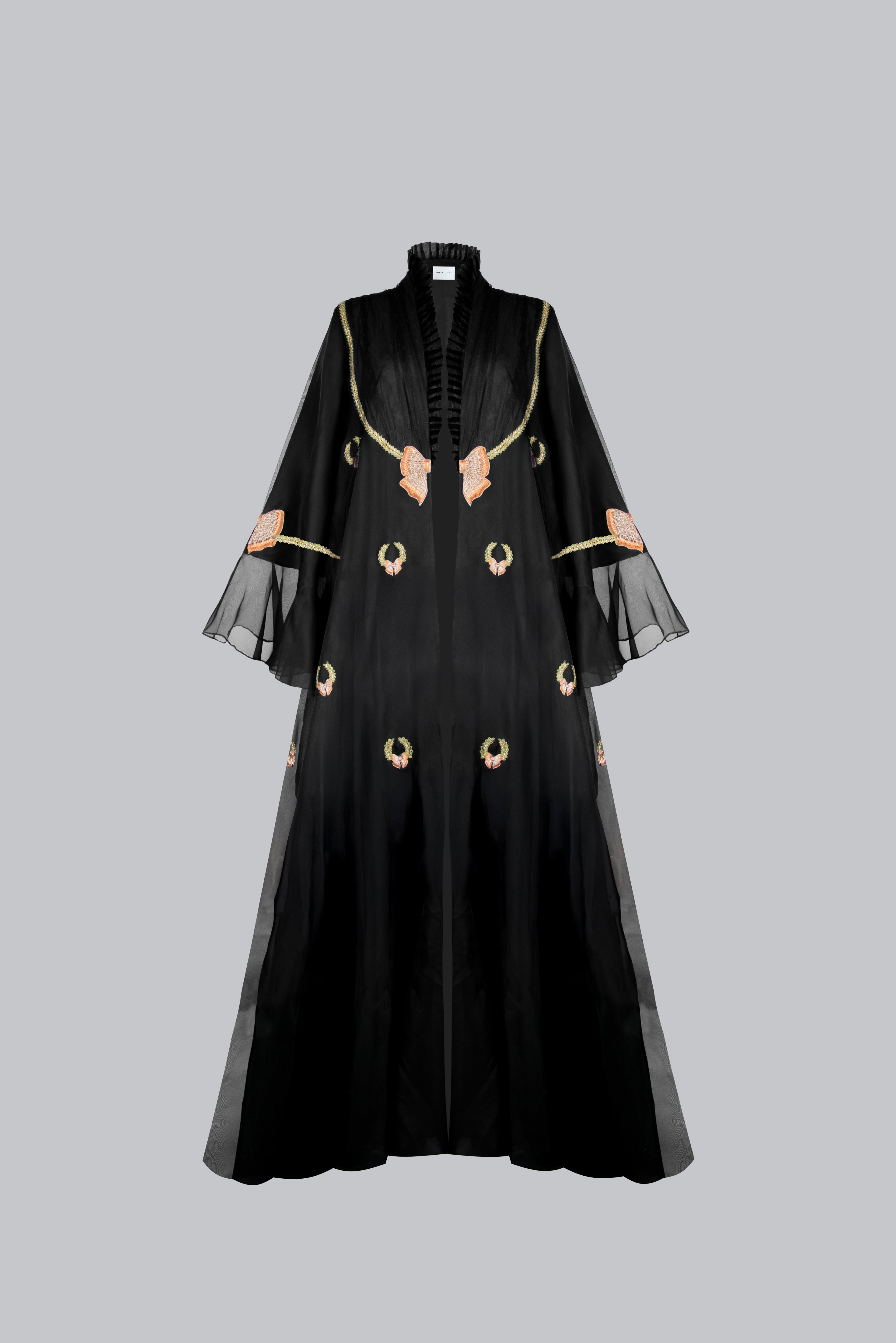 SM2649 Super Flare Organza Abaya