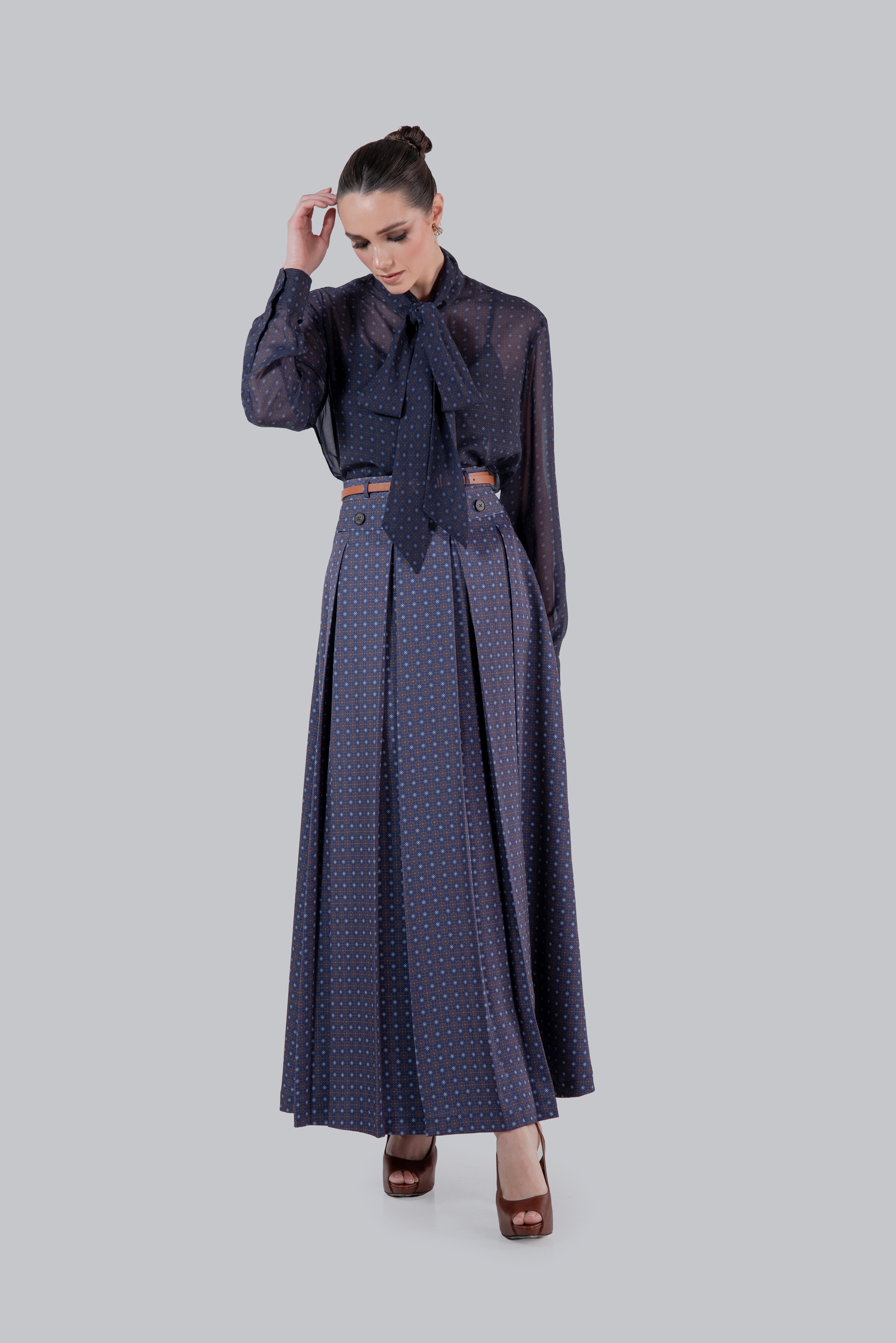 MOONLIGHT MOSAIC BOW SHIRT SM2646T