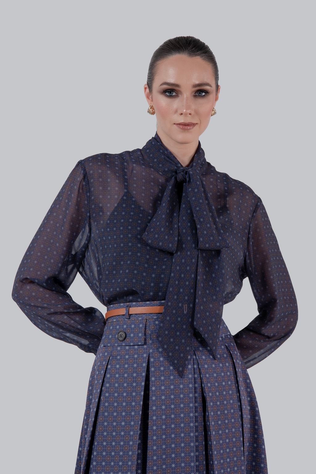 MOONLIGHT MOSAIC BOW SHIRT SM2646T