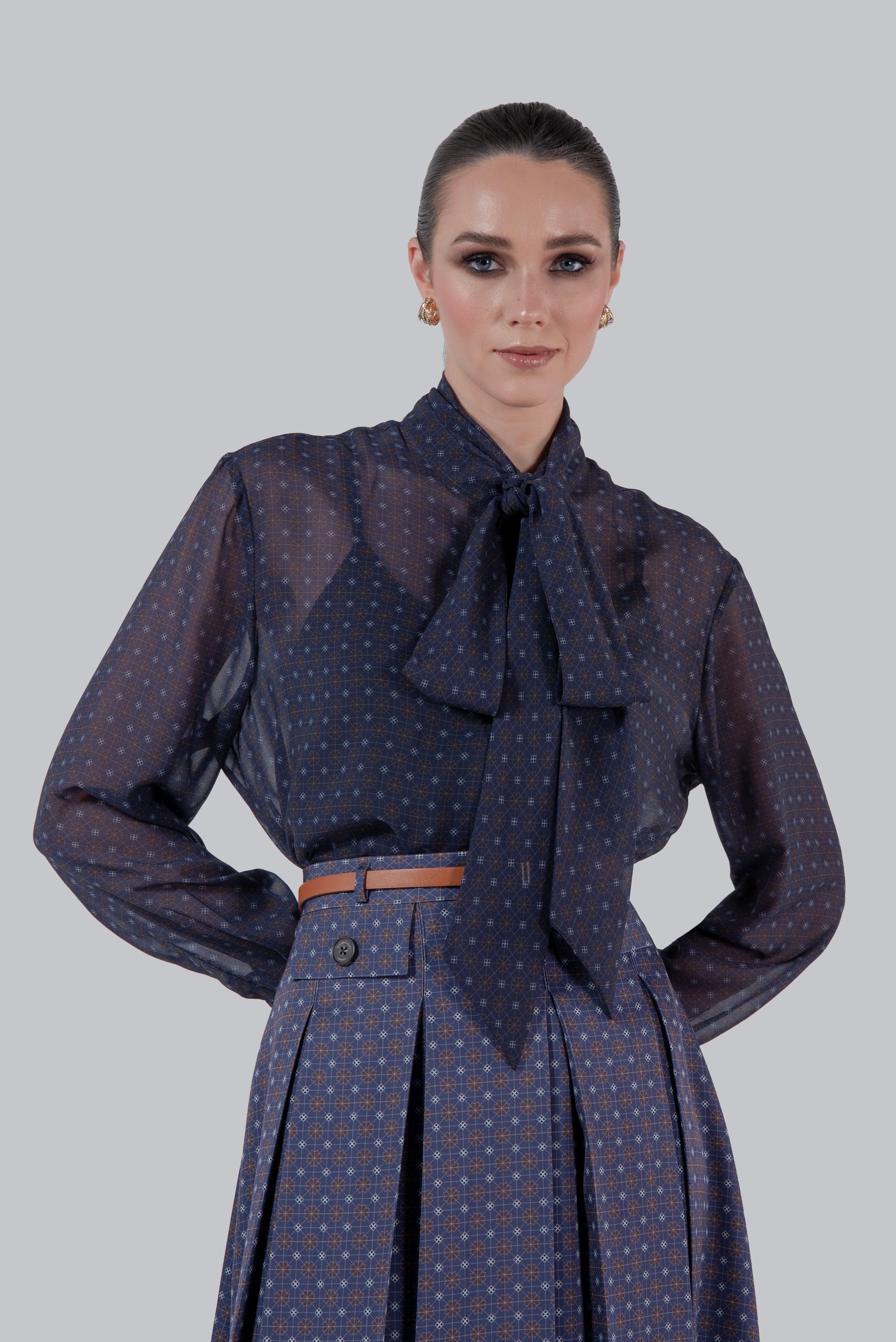 MOONLIGHT MOSAIC BOW SHIRT SM2646T