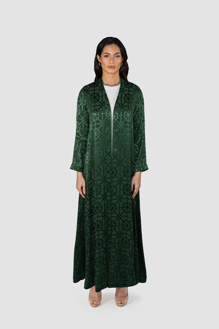 MNPF002-RG MOONLIGHT CONCEPT ROYAL GREEN MOTIF JACQUARD DESIGN