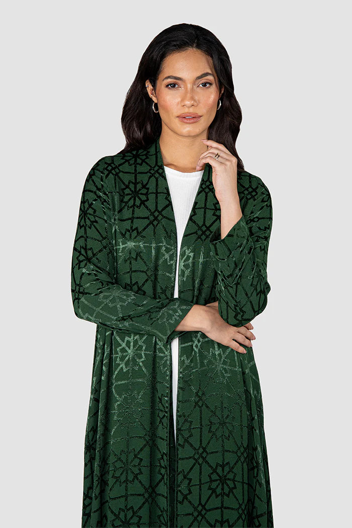 MNPF002-RG MOONLIGHT CONCEPT ROYAL GREEN MOTIF JACQUARD DESIGN