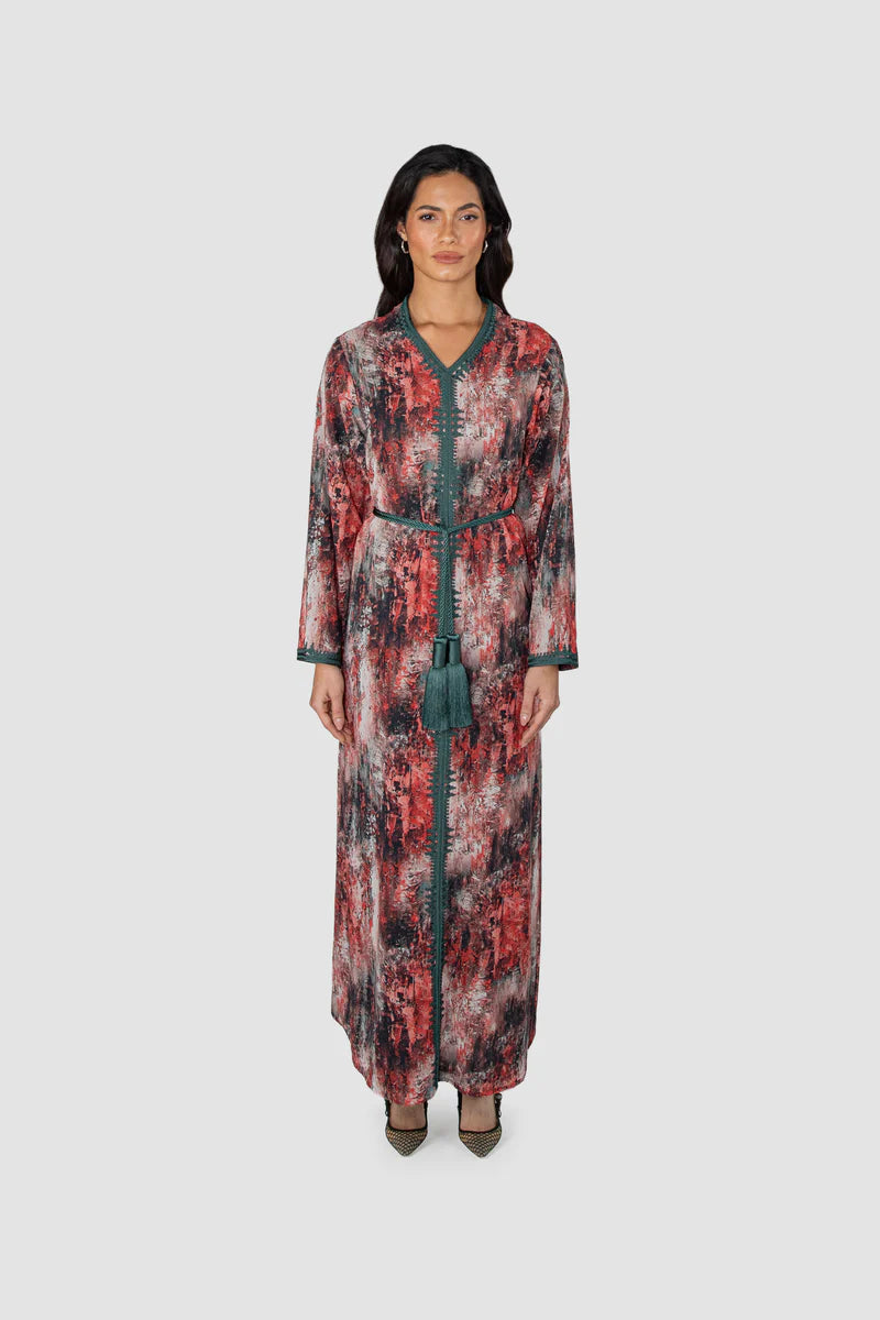 RMDCB2512 ETHEREAL LAYERS KIMONO ABAYA WITH INNER DRESS