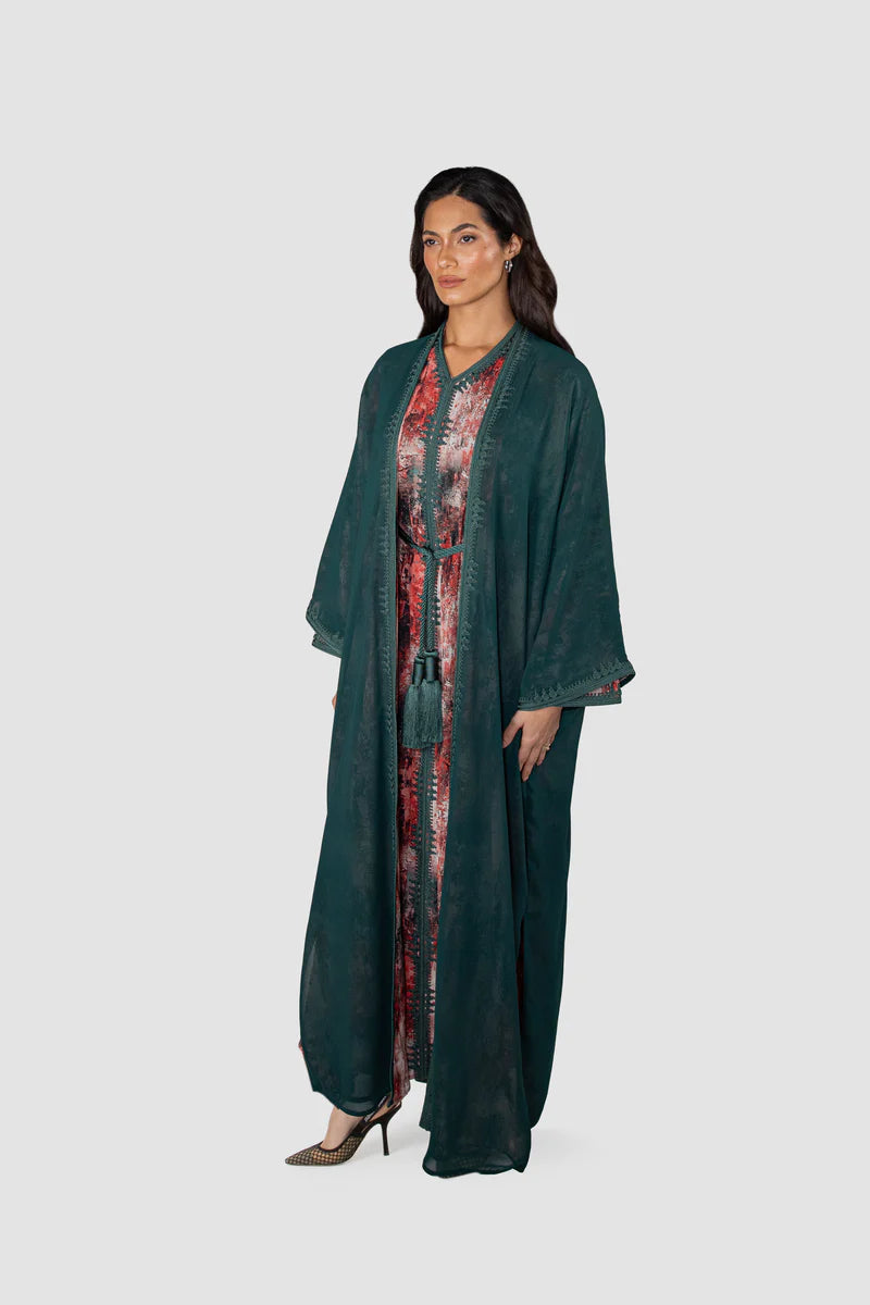 RMDCB2512 ETHEREAL LAYERS KIMONO ABAYA WITH INNER DRESS