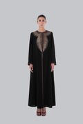 LATTICE EMBROIDERED ABAYA SM2655
