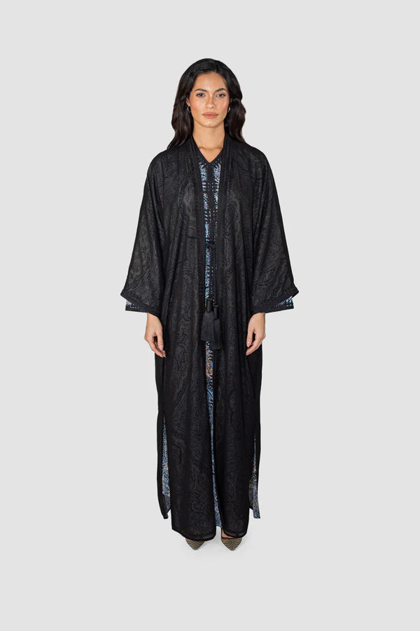 RMDCB2511 ETHEREAL LAYERS KIMONO ABAYA WITH INNER DRESS