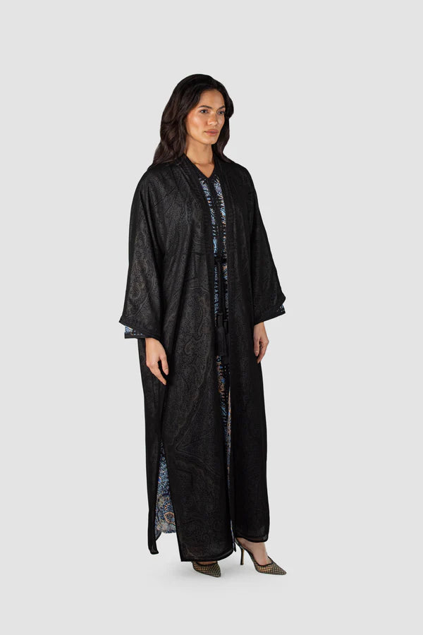 RMDCB2511 ETHEREAL LAYERS KIMONO ABAYA WITH INNER DRESS