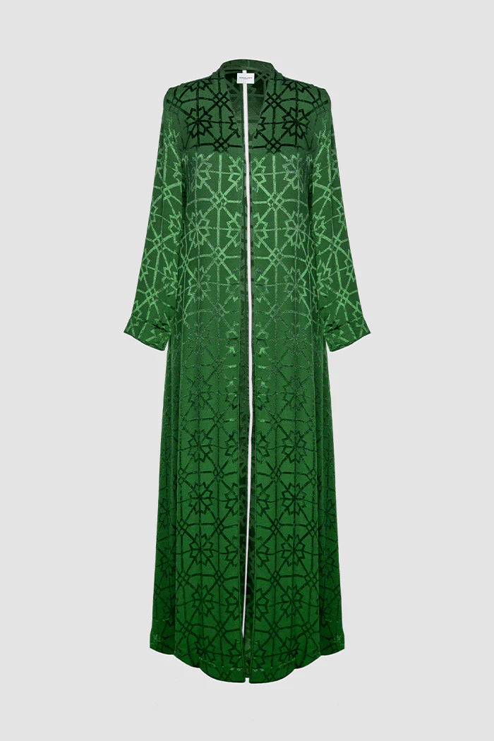 MNPF002-RG MOONLIGHT CONCEPT ROYAL GREEN MOTIF JACQUARD DESIGN