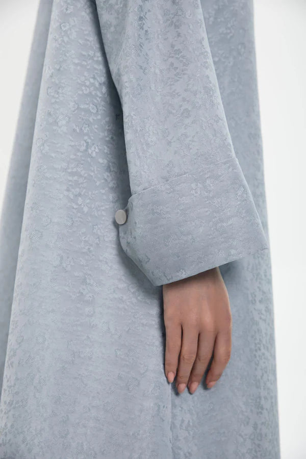 RTWS2401-GREY WHISPERS OF ELEGANCE KIMONO ABAYA
