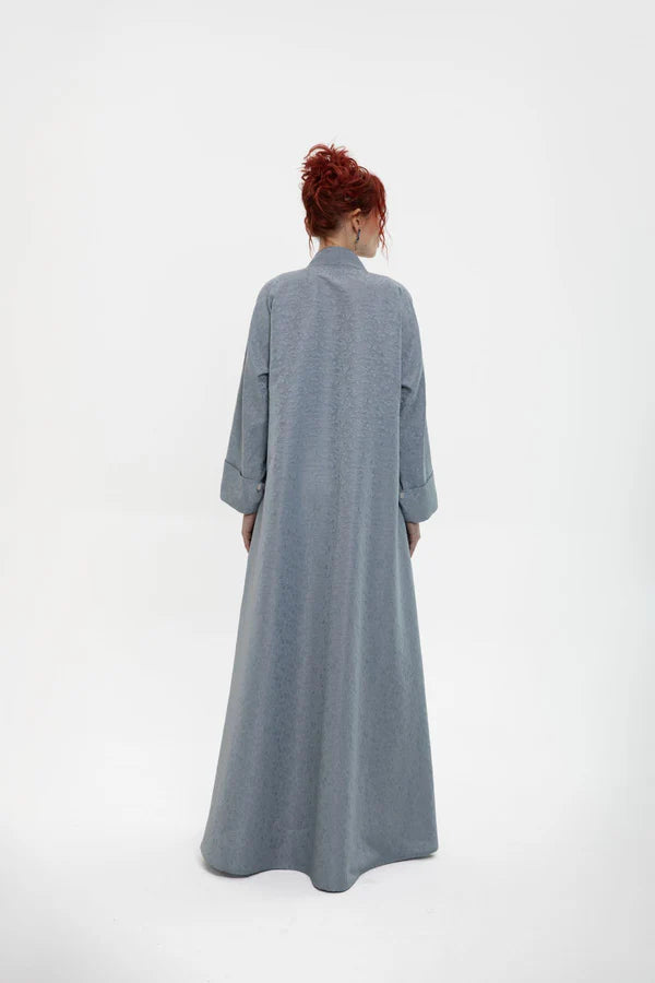 RTWS2401-GREY WHISPERS OF ELEGANCE KIMONO ABAYA