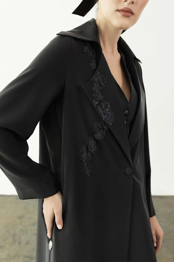 EAA2404 A-LINE CREPE ELEGANCE ABAYA