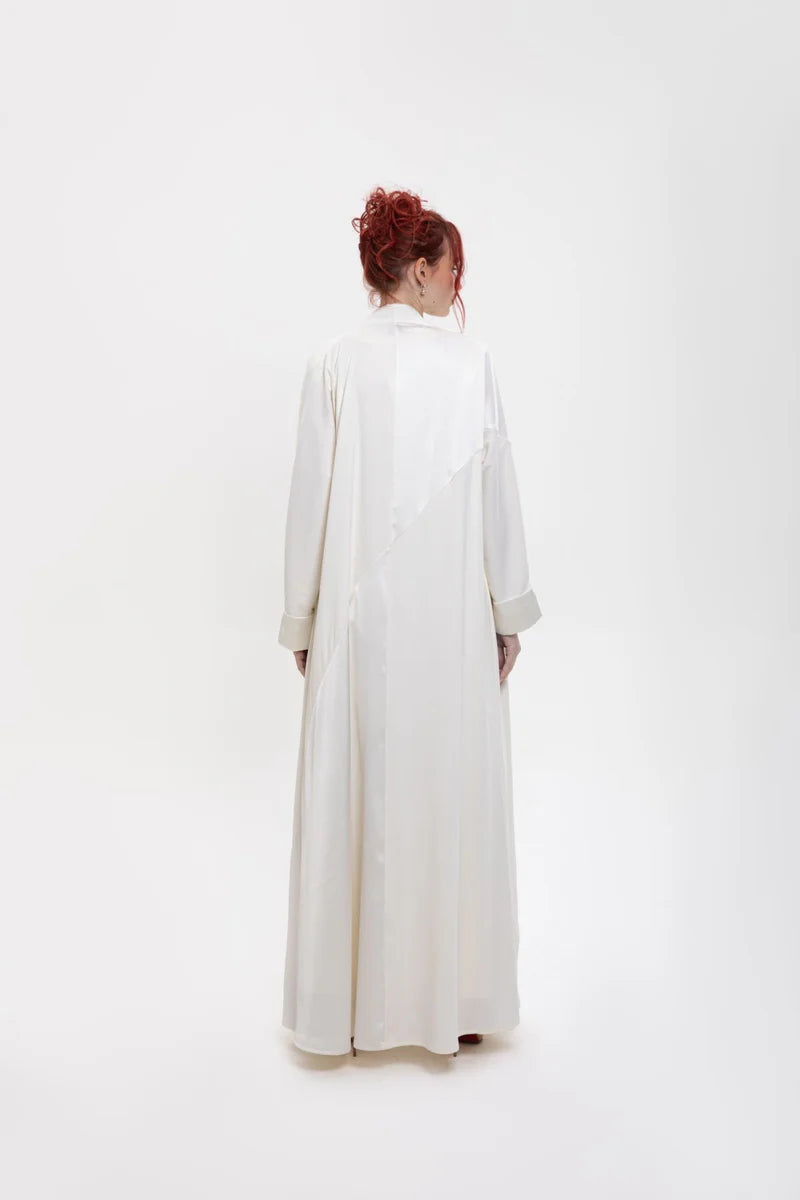SM2407-OFF WHITE MAJESTIC HARMONY KIMONO ABAYA