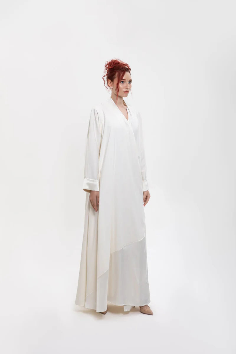 SM2407-OFF WHITE MAJESTIC HARMONY KIMONO ABAYA