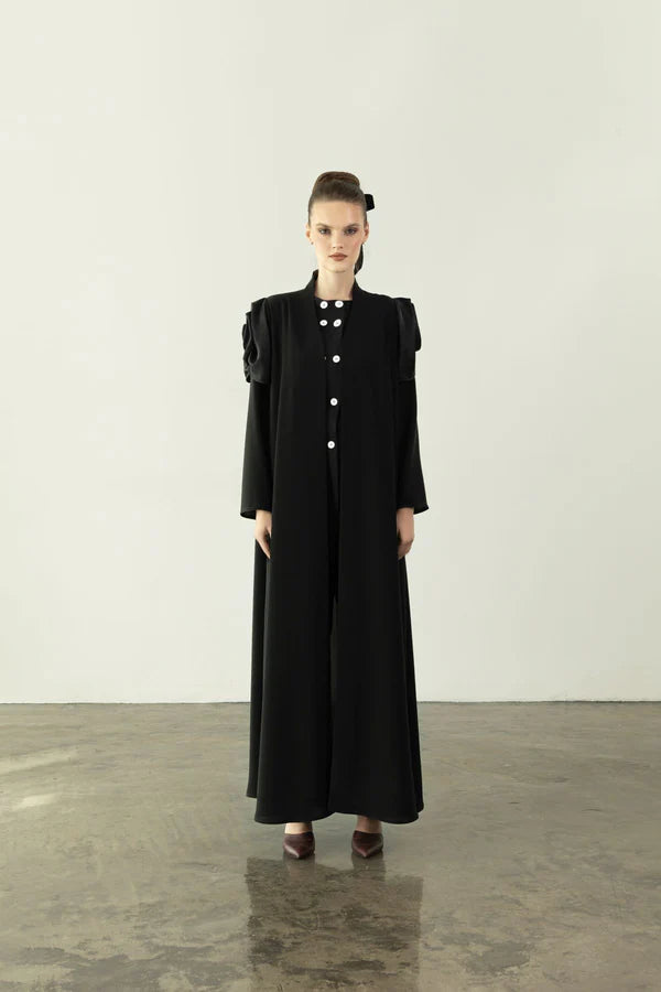 EAA2411 ROSE SLEEVE TAILORED ABAYA