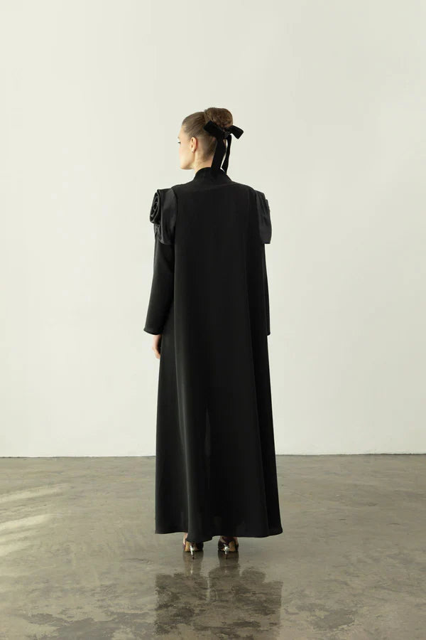 EAA2411 ROSE SLEEVE TAILORED ABAYA