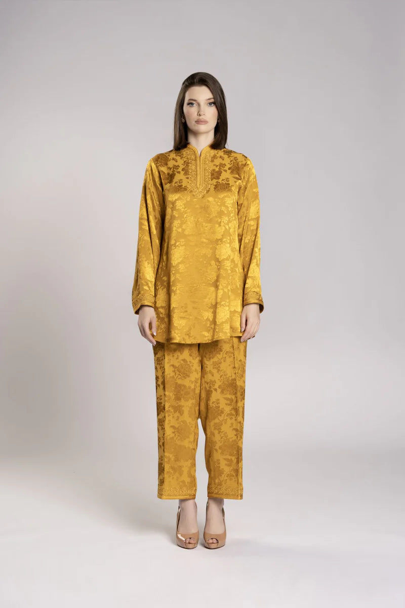 RMDML2501TT-YELOW TOP & TROUSER SET