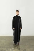 EAA2409-PLAIN OVERLAY CREPE ABAYA