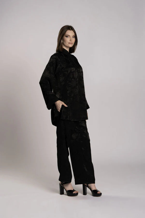 RMDML2501TT-BLACK TOP & TROUSER SET