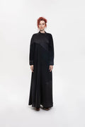 SM2407-BLACK MAJESTIC HARMONY KIMONO ABAYA