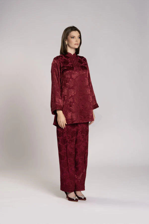 RMDML2501TT-MAROON TOP & TROUSER SET