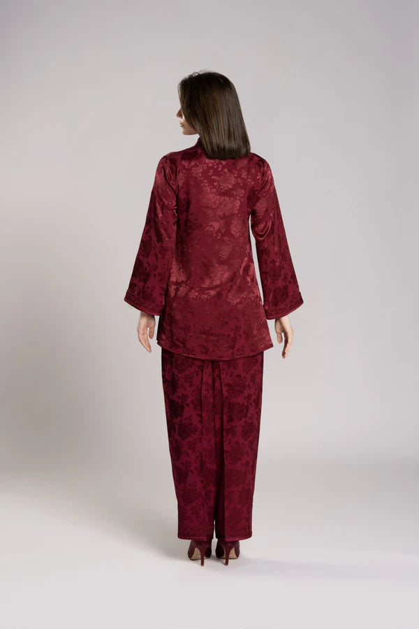 RMDML2501TT-MAROON TOP & TROUSER SET